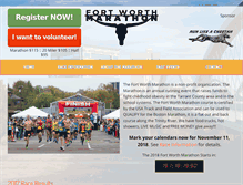 Tablet Screenshot of fortworthmarathon.org